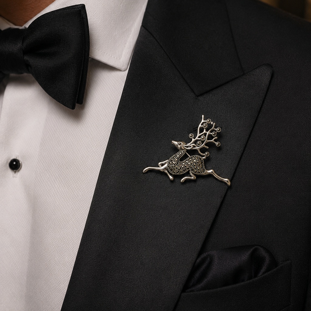 Deer Brooch – Unisex Statement Accessory