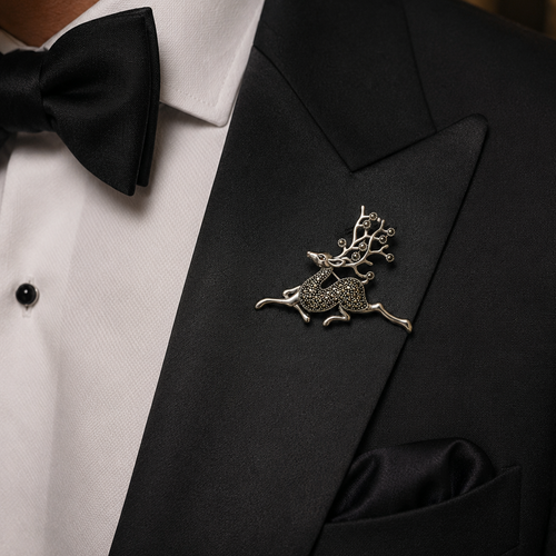 Deer Brooch – Unisex Statement Accessory