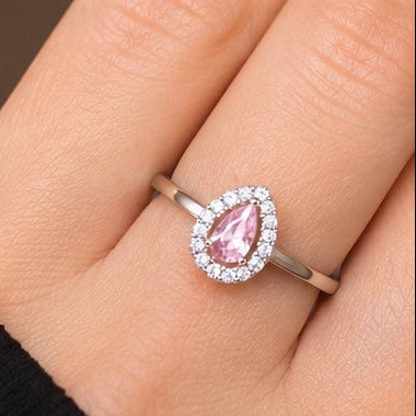 Blush Teardrop Ring