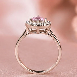 Blush Teardrop Ring