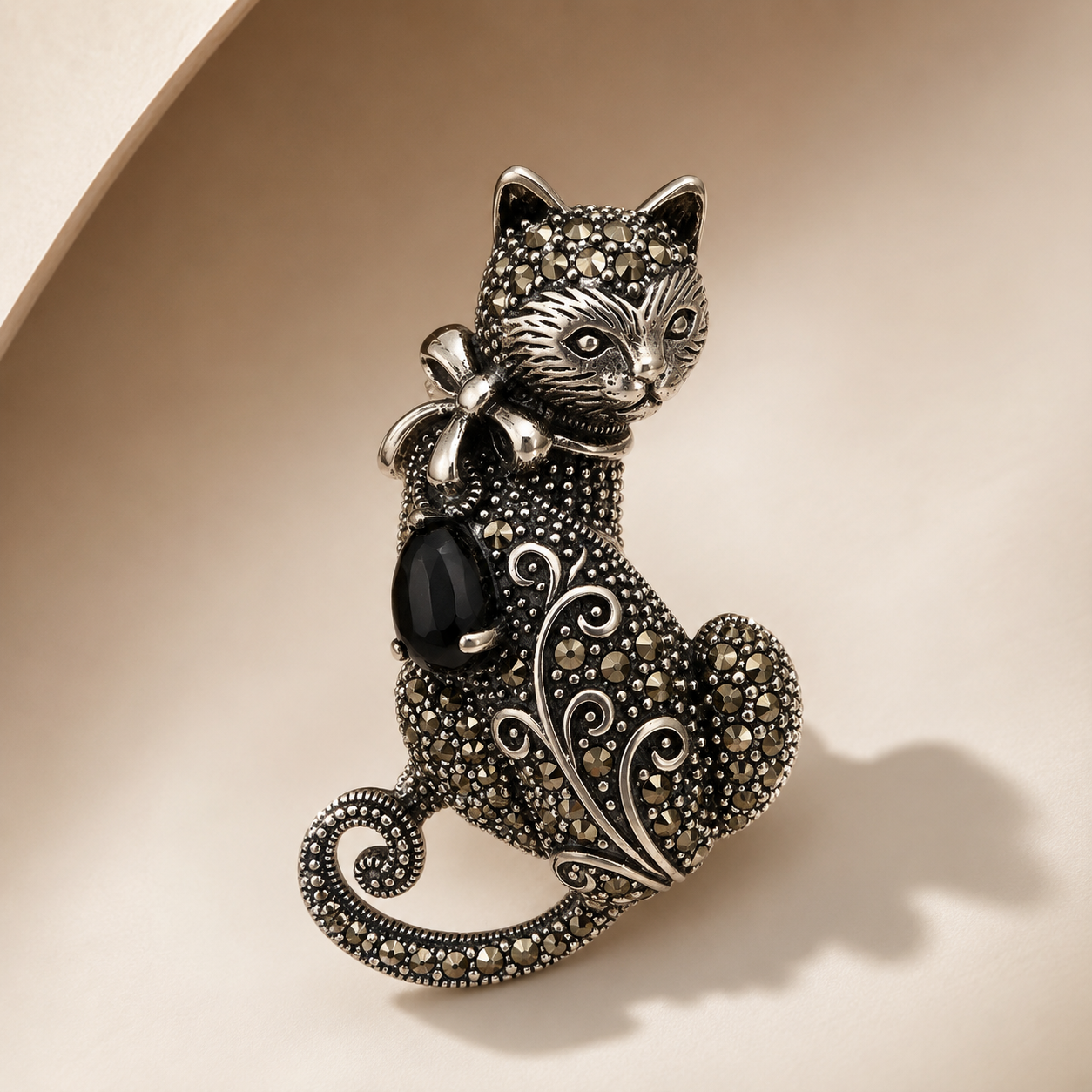 The Midnight Muse Cat Brooch