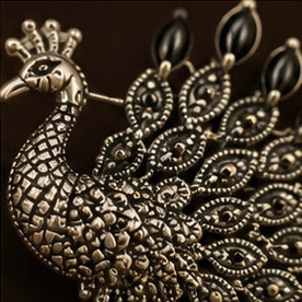 Majestic Peacock Brooch
