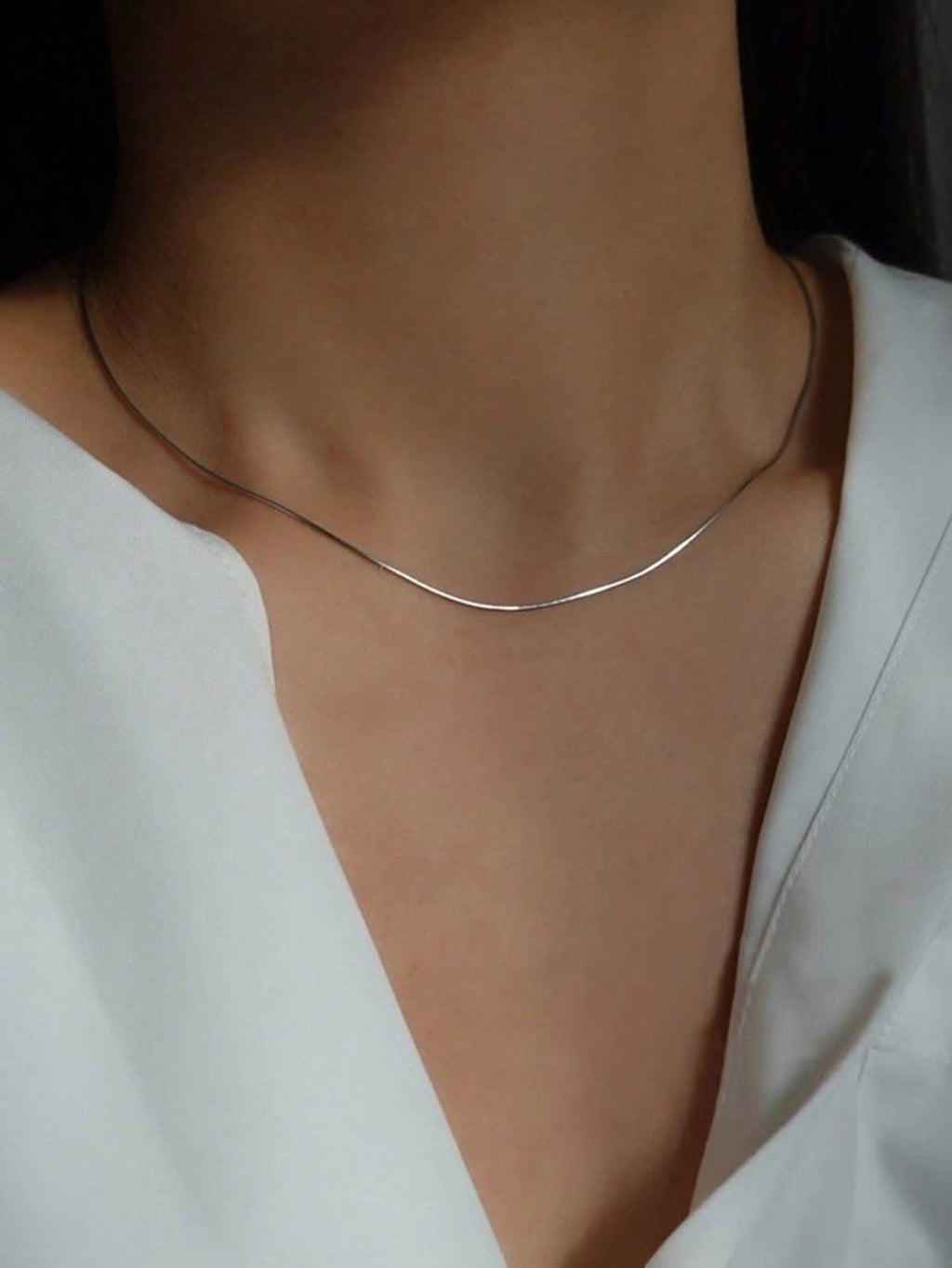 Unisex Silver Flow Chain