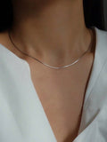 Unisex Silver Flow Chain