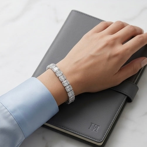 Emerald-Cut Zircon Bracelet
