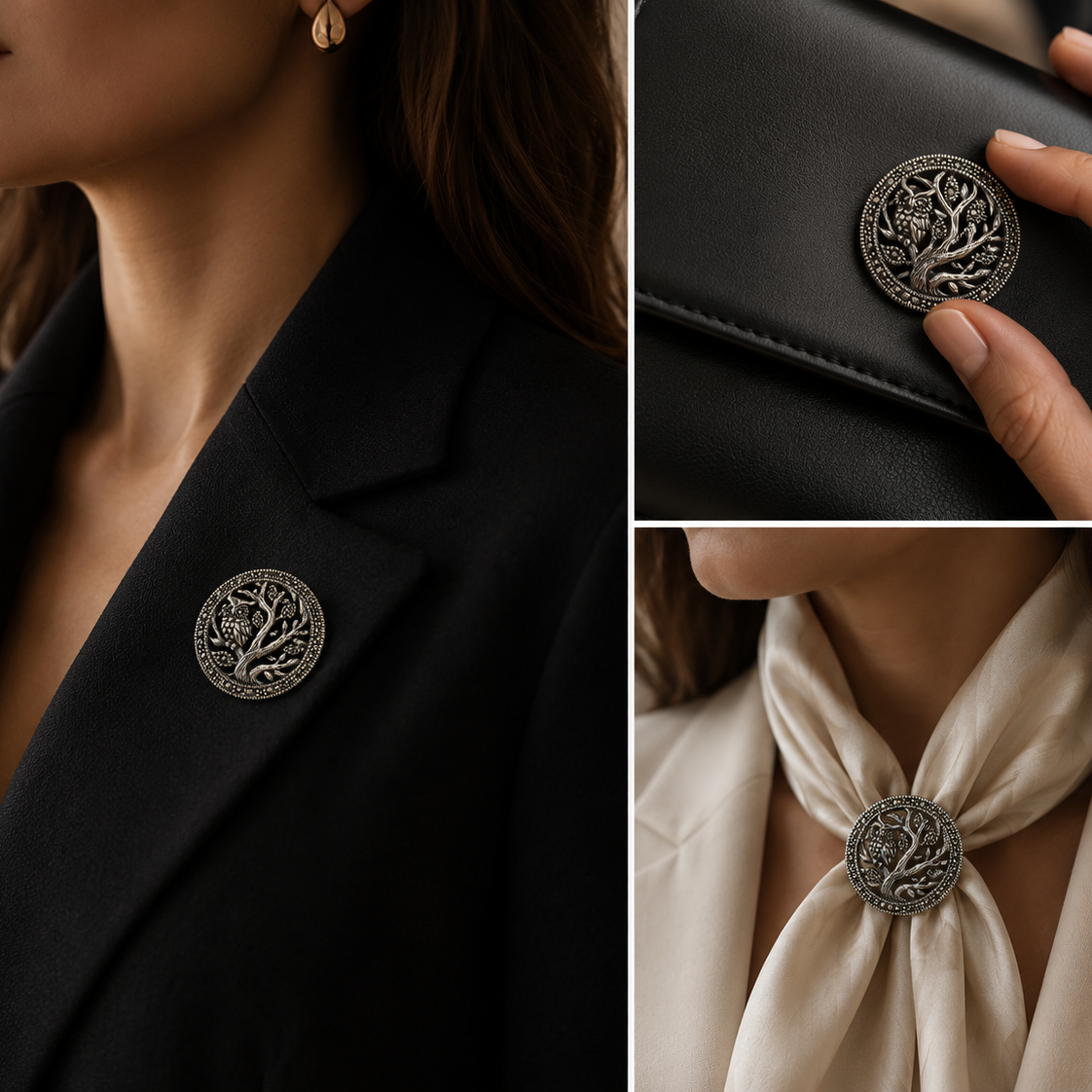 The Wise Guardian Owl Brooch