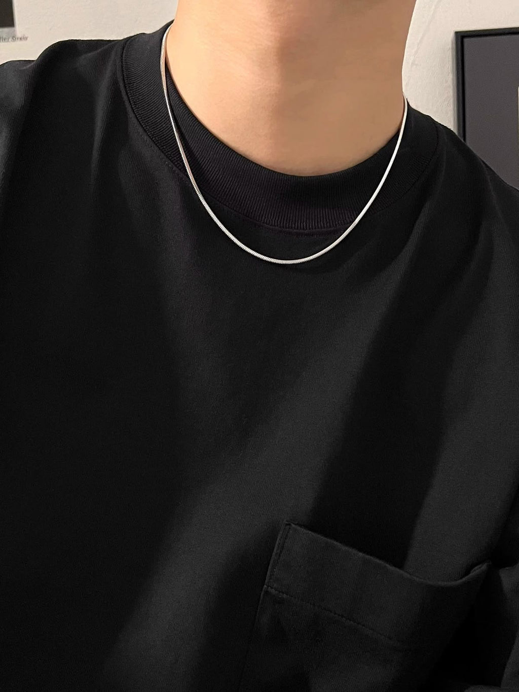 Unisex Silver Flow Chain