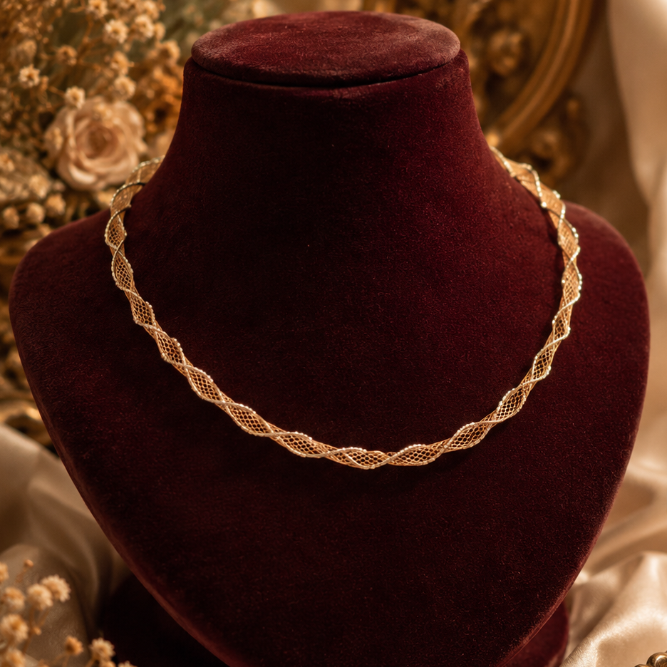 Twisted Rosegold Necklace