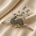 Deer Brooch – Unisex Statement Accessory