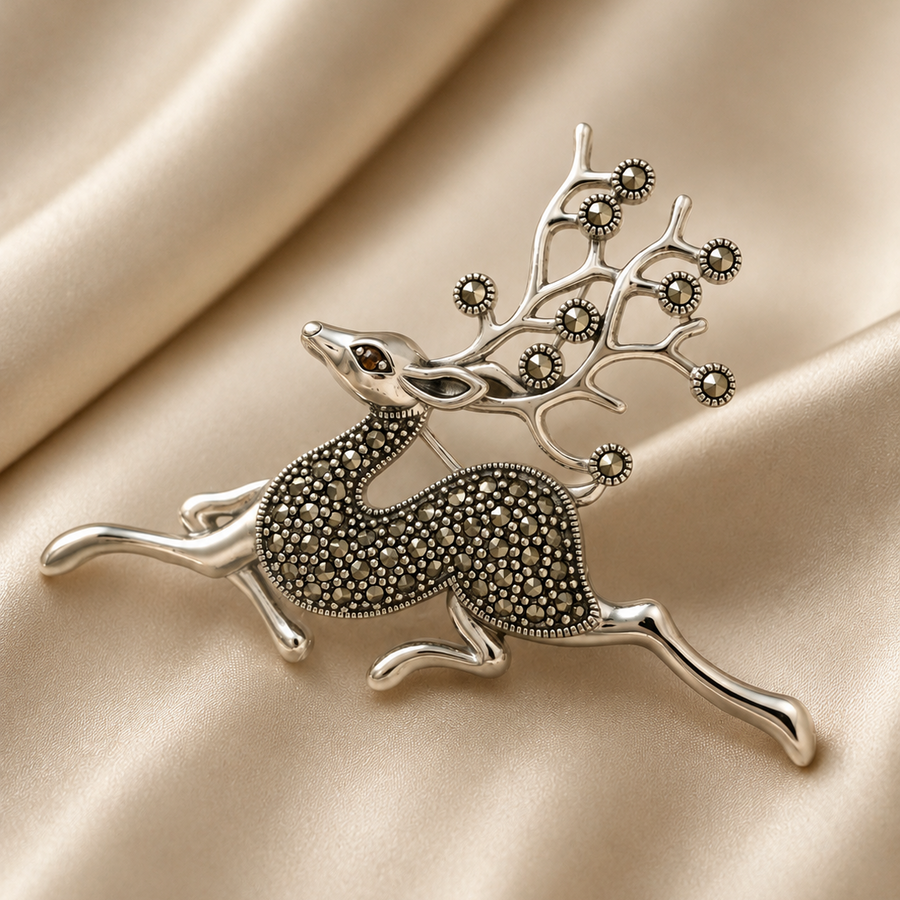 Deer Brooch – Unisex Statement Accessory