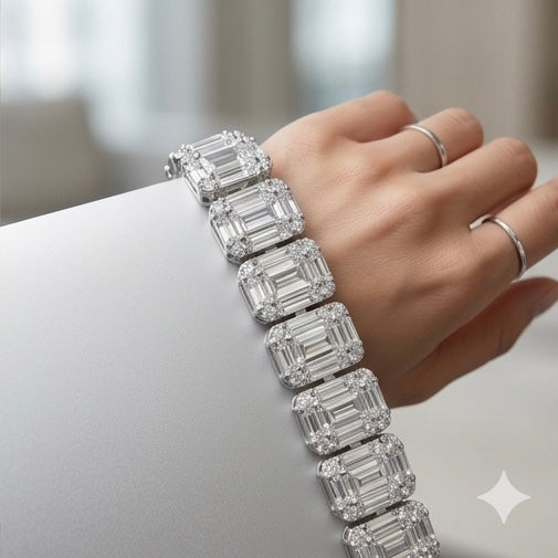 Emerald-Cut Zircon Bracelet
