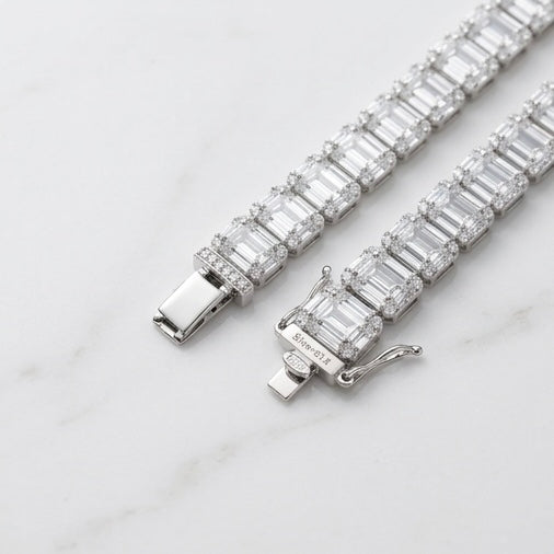 Emerald-Cut Zircon Bracelet