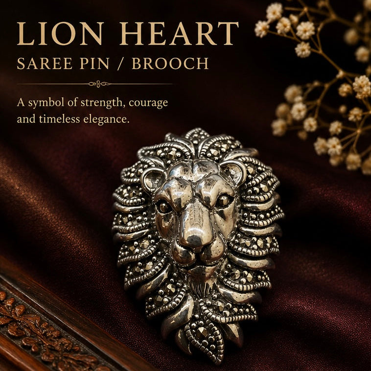 Lion Heart Brooch/Pin