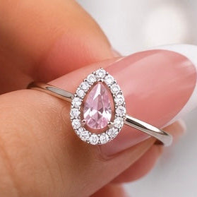 Blush Teardrop Ring