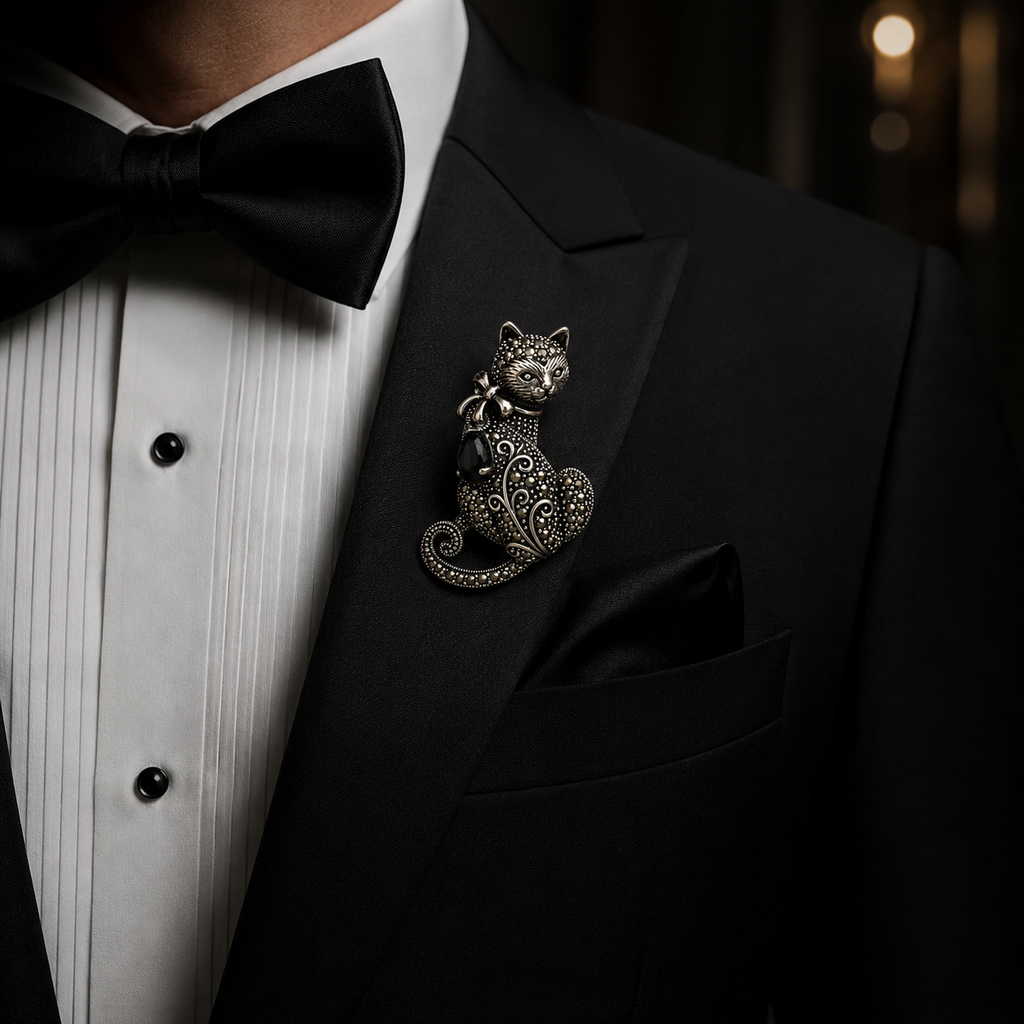 The Midnight Muse Cat Brooch