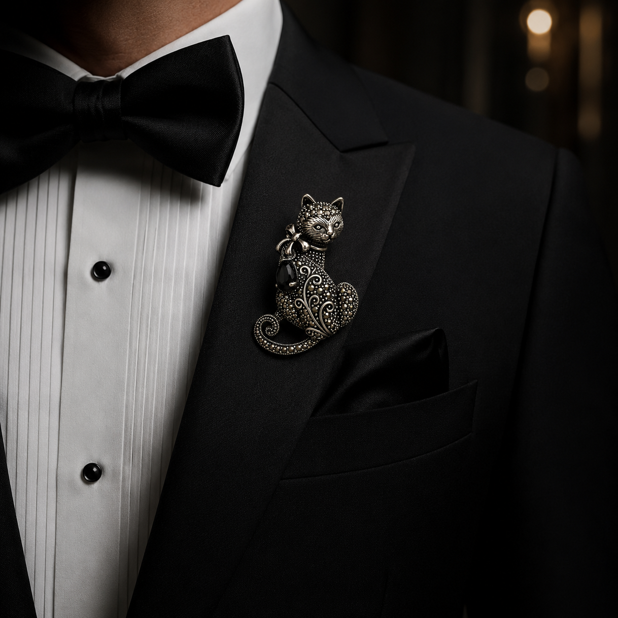 The Midnight Muse Cat Brooch