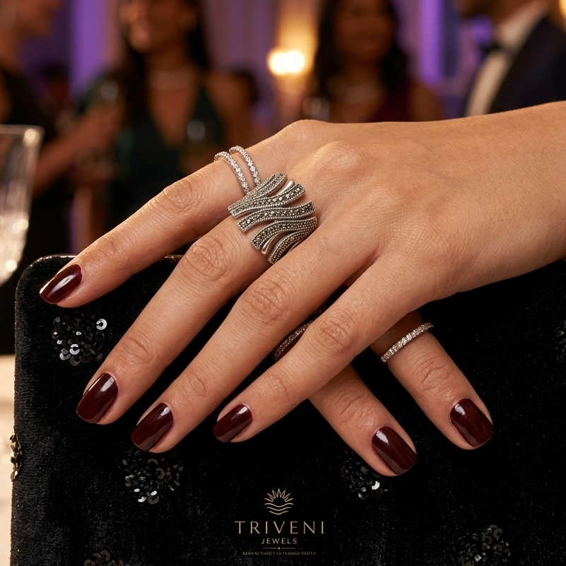 Sculpted Wave Ring