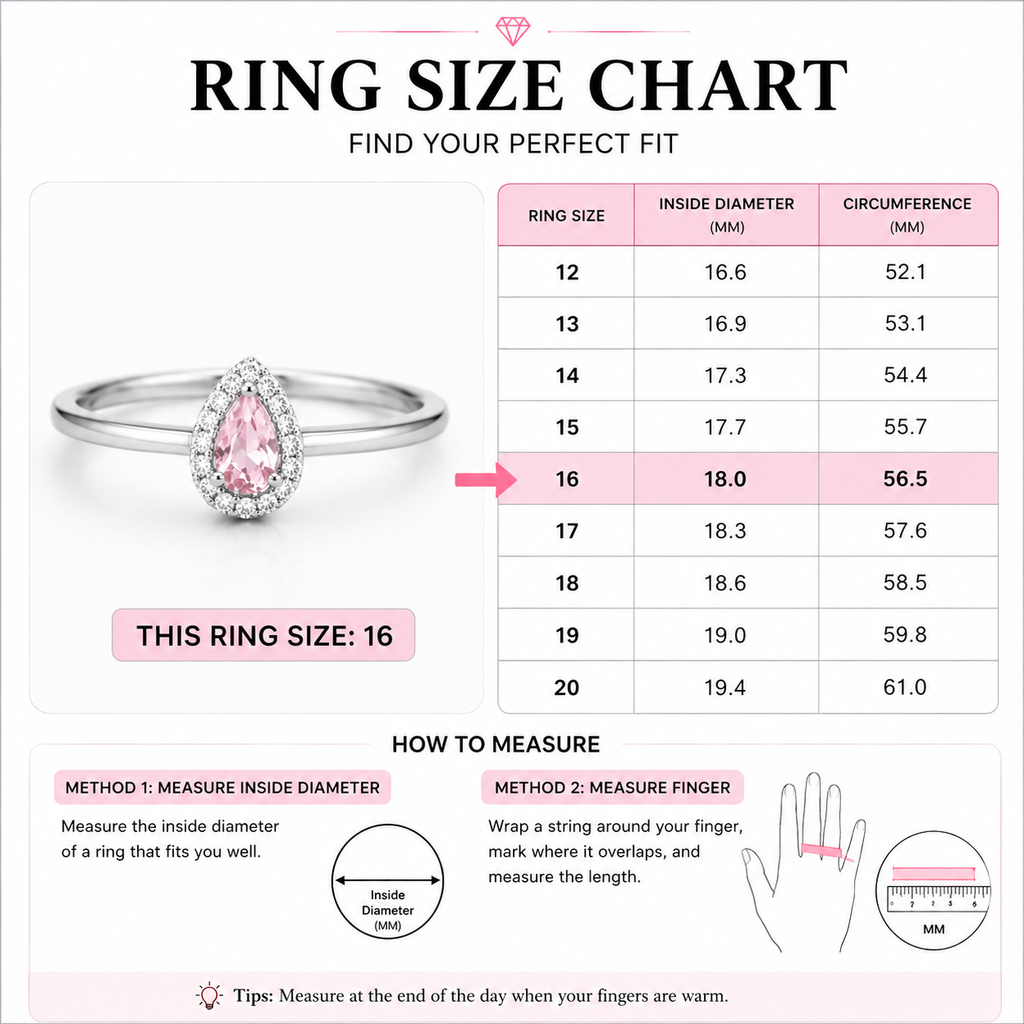 Blush Teardrop Ring