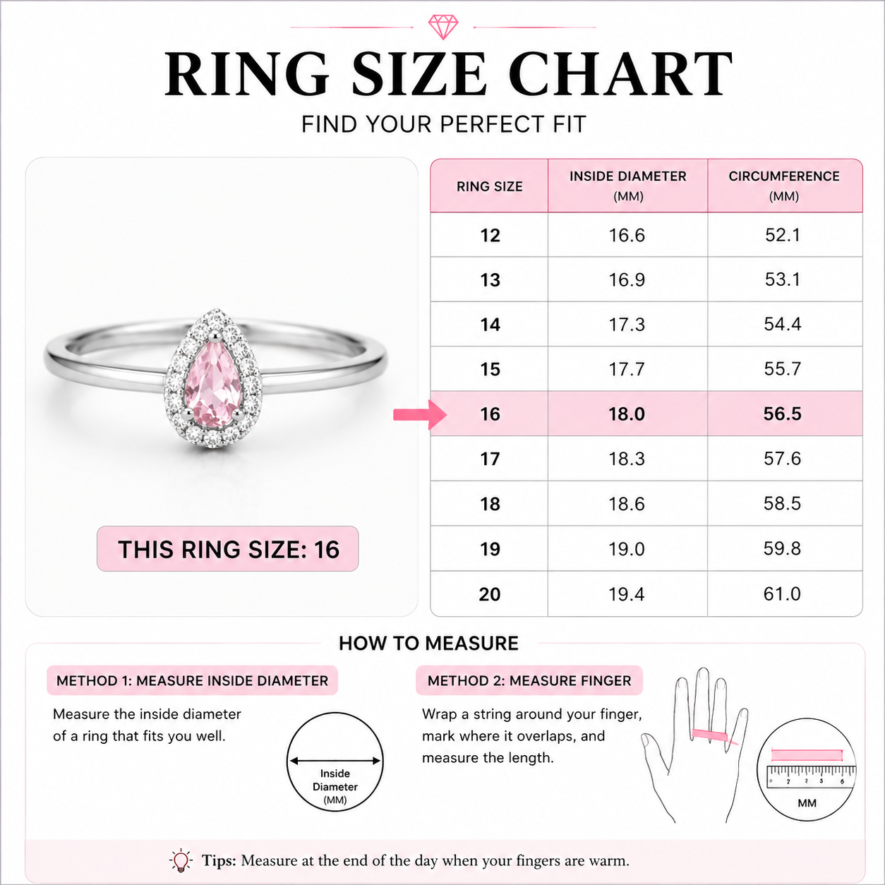 Blush Teardrop Ring