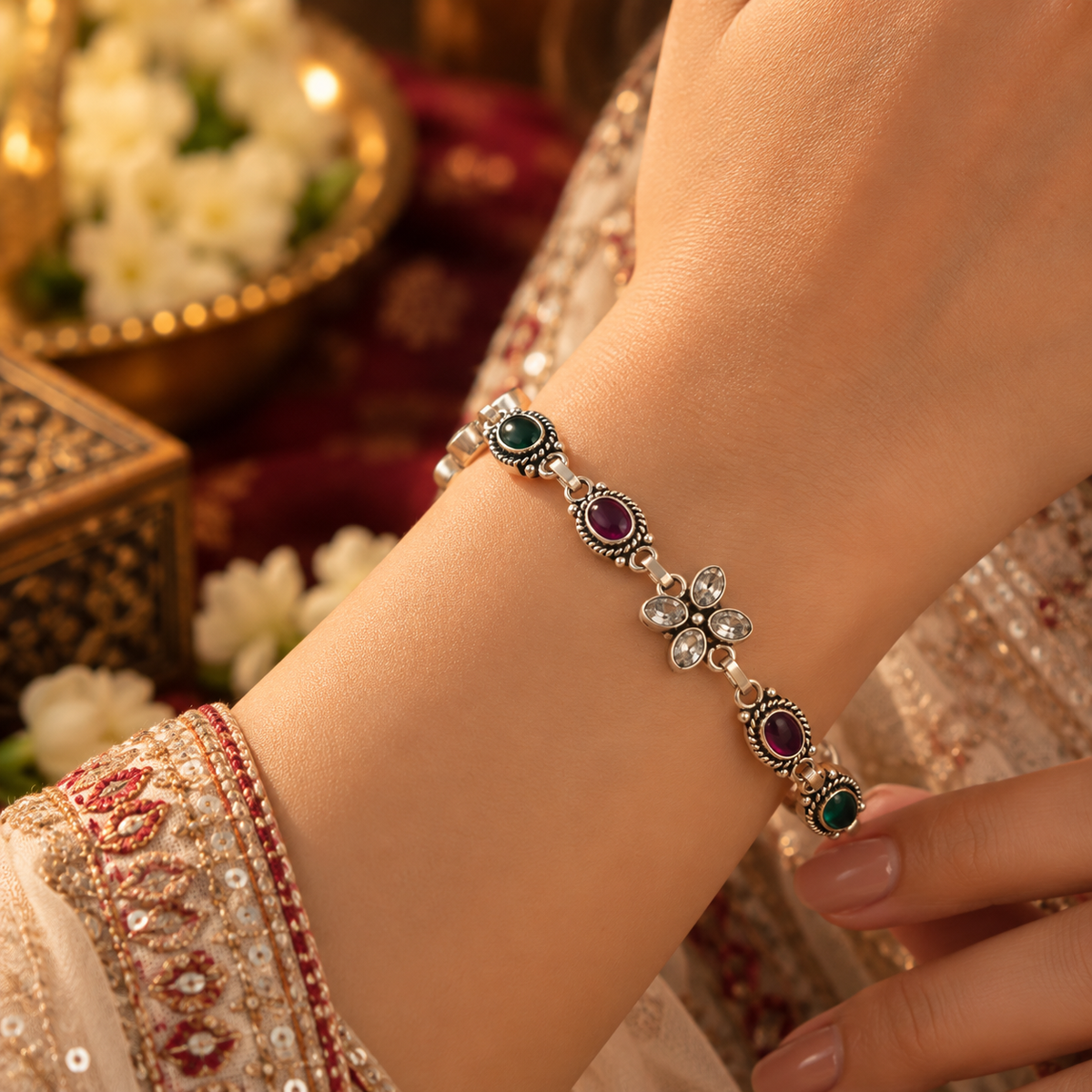 Gulnaar Silver Bracelet
