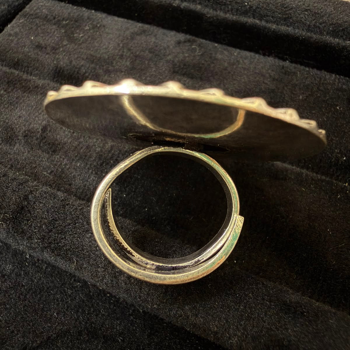 Fully Adjustable Oxidised Silver Ring