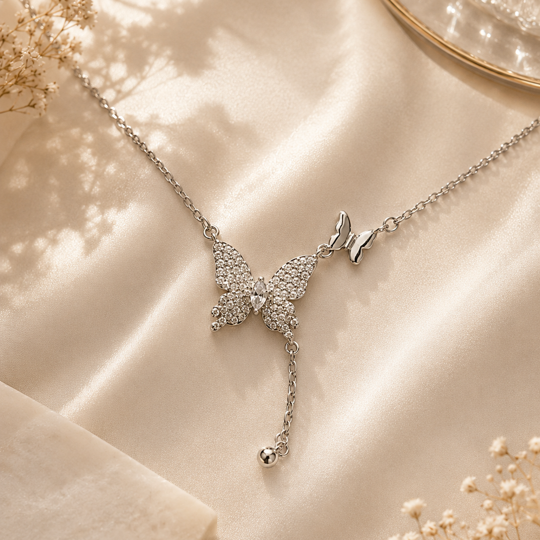 Butterfly Drop Necklace