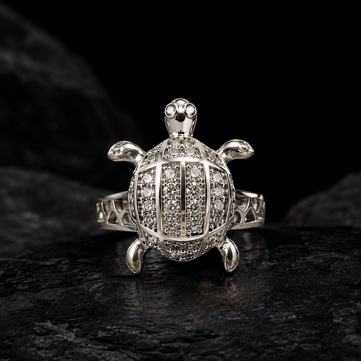 Turtle Silver Ring