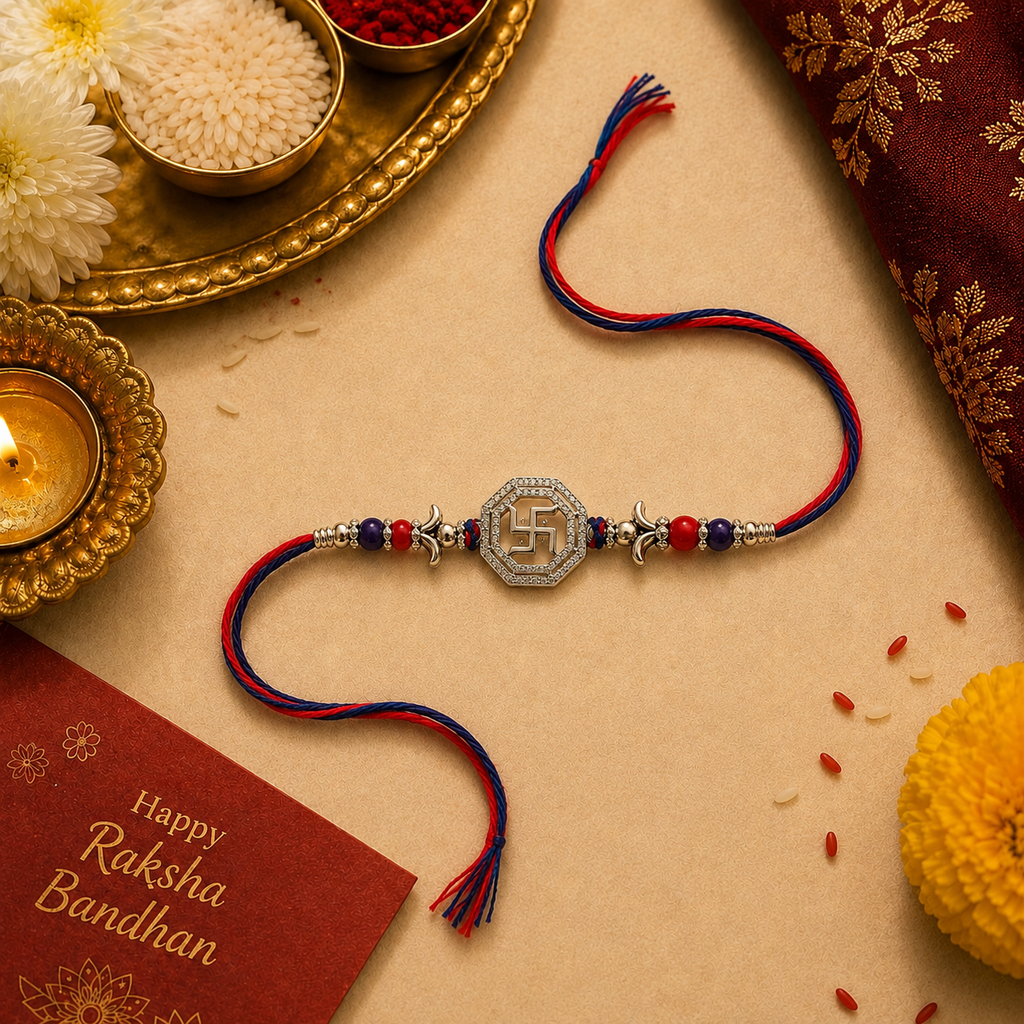 Octagon Swastik Rakhi