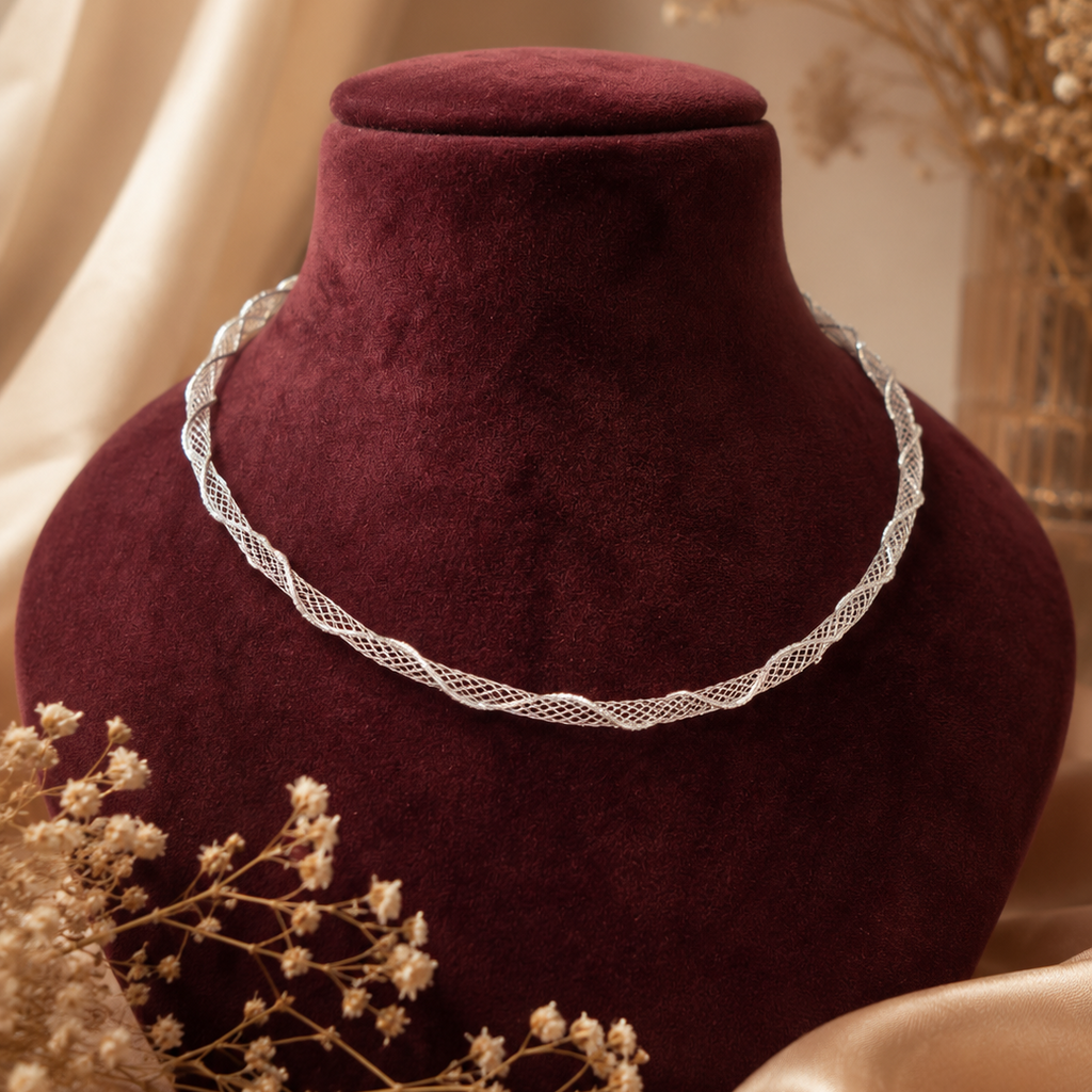Twisted Silver Necklace