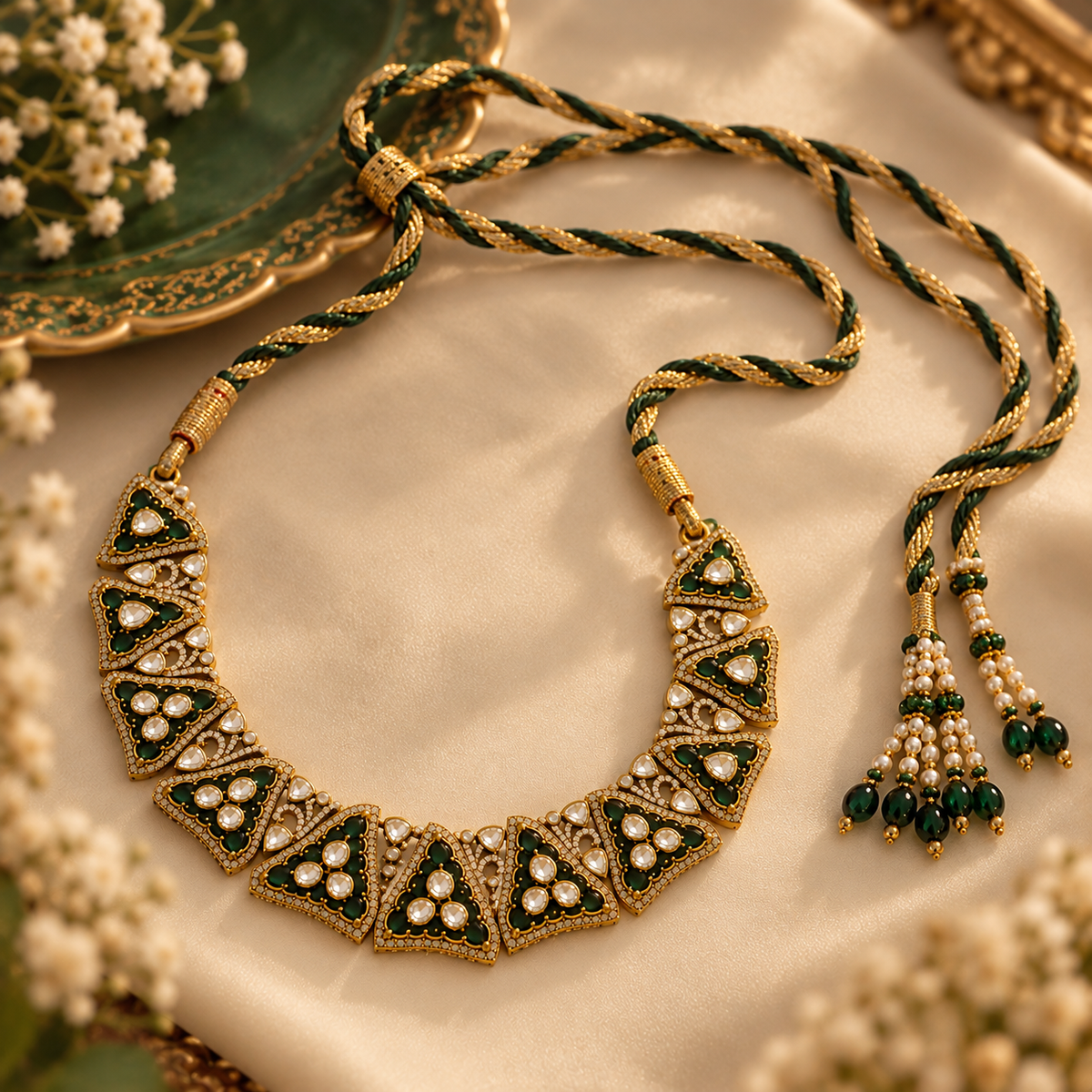 The Emerald Polki Set