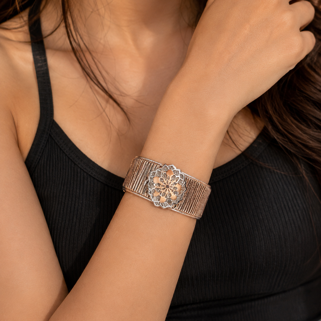Vintage Floral Mesh Bracelet