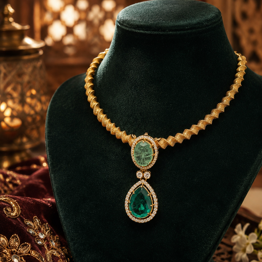 Emerald Grace Pendant Necklace
