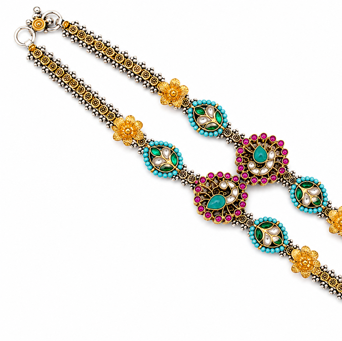 Royal Kundan Floral Payal