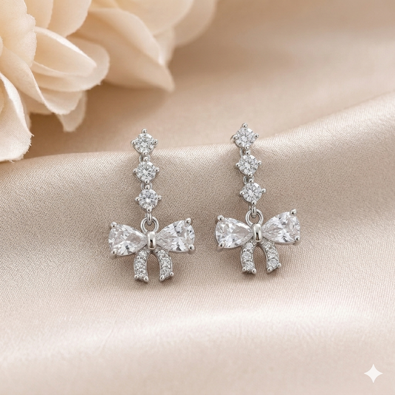 Bella Bow Drop Earrings