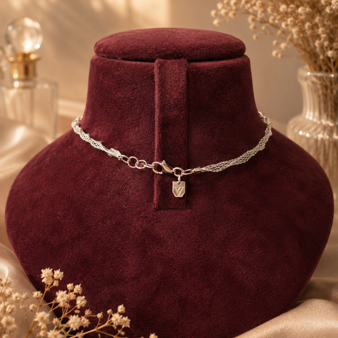 Twisted Silver Necklace