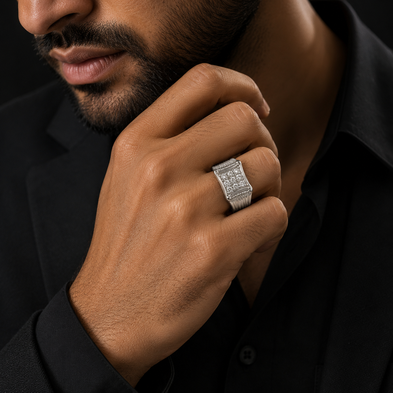 Textured Silver Ring