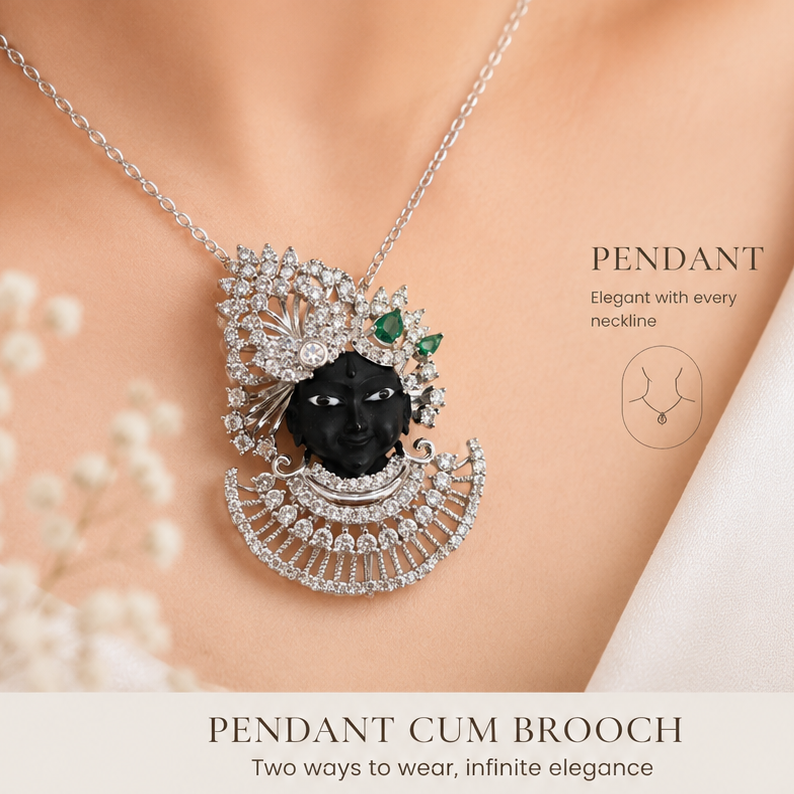 Vrindavan Krishna Brooch Pendant