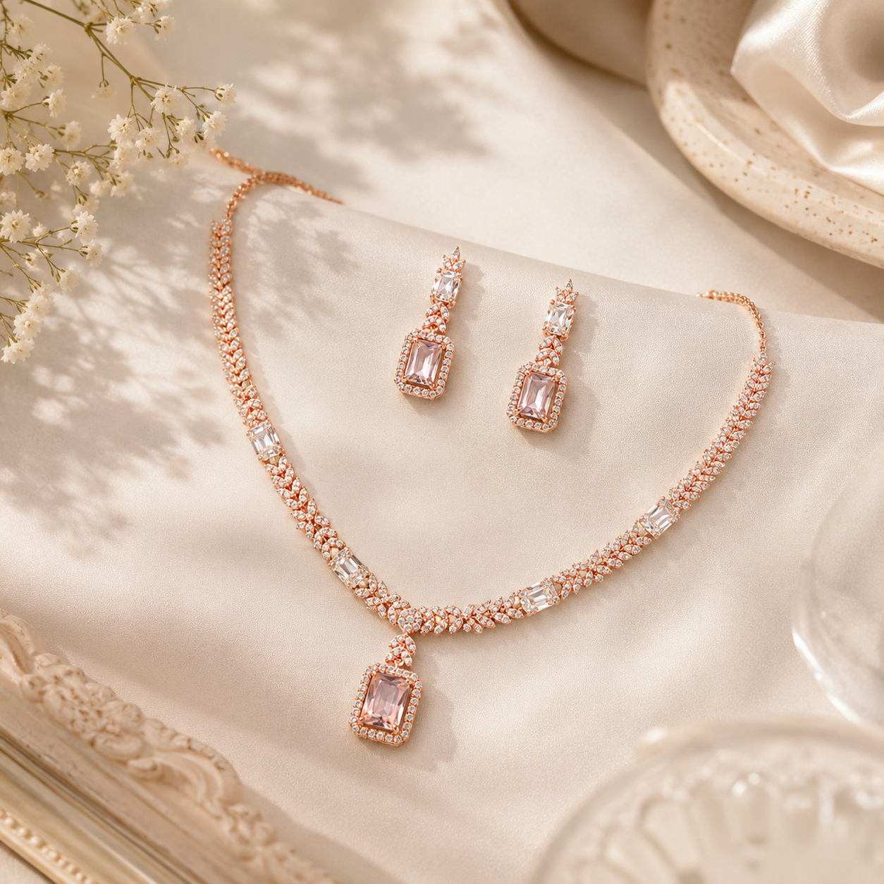 Rose Radiance Pendant Set