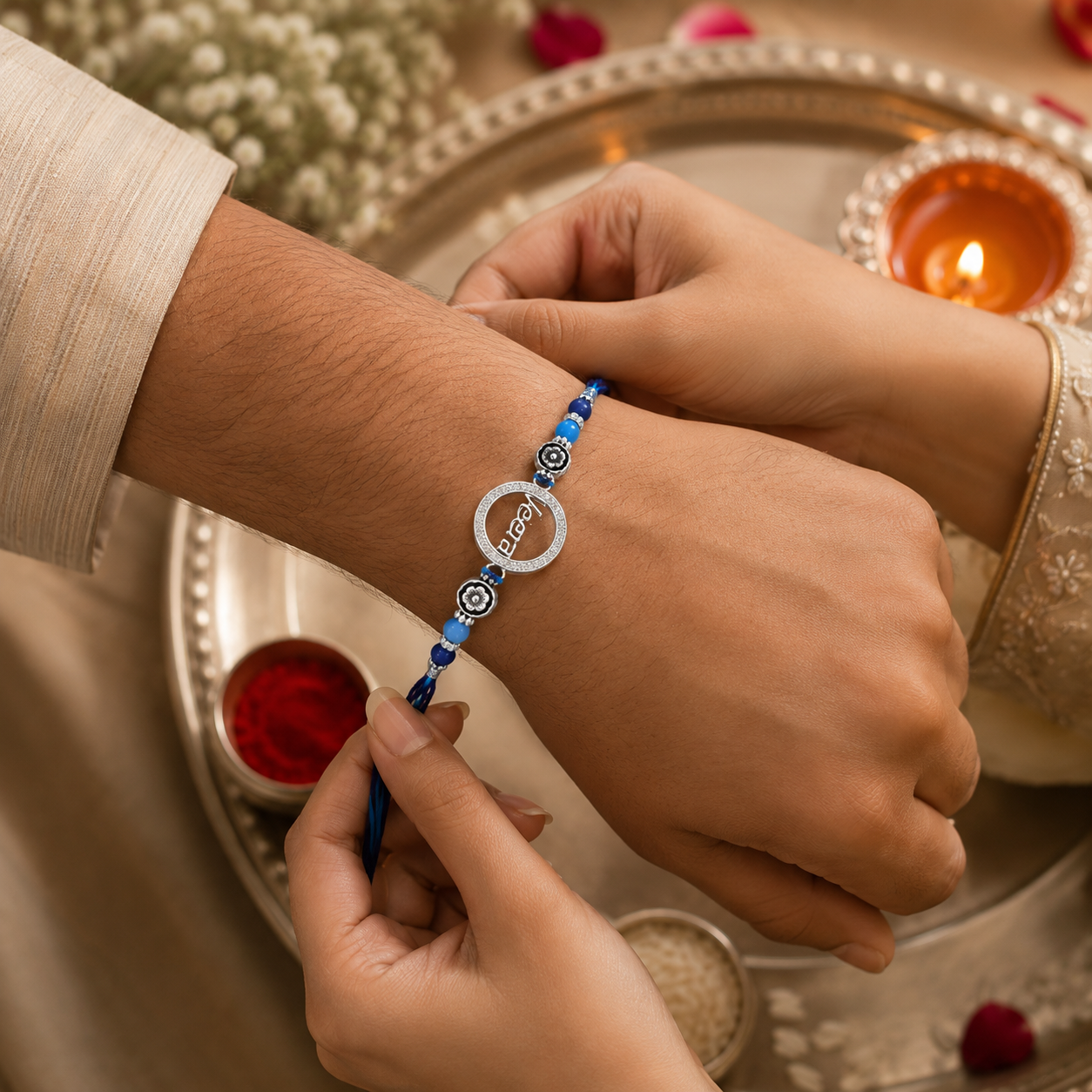 Veera 925 Silver Rakhi