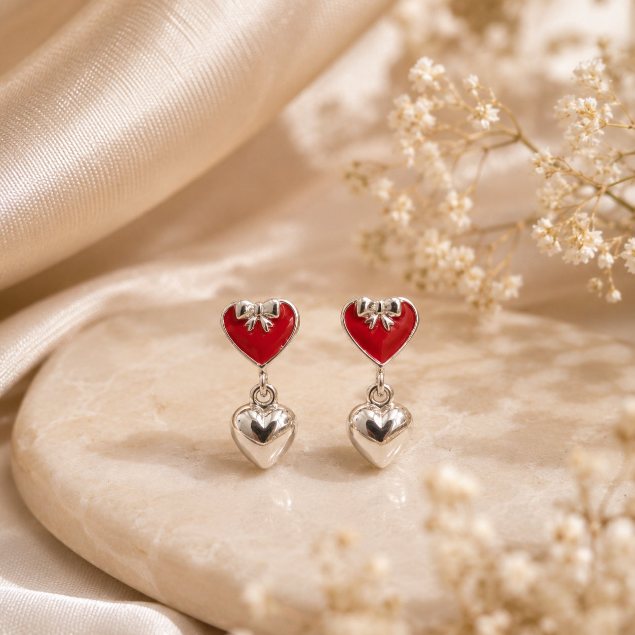 Bow-Tied Silver Stud