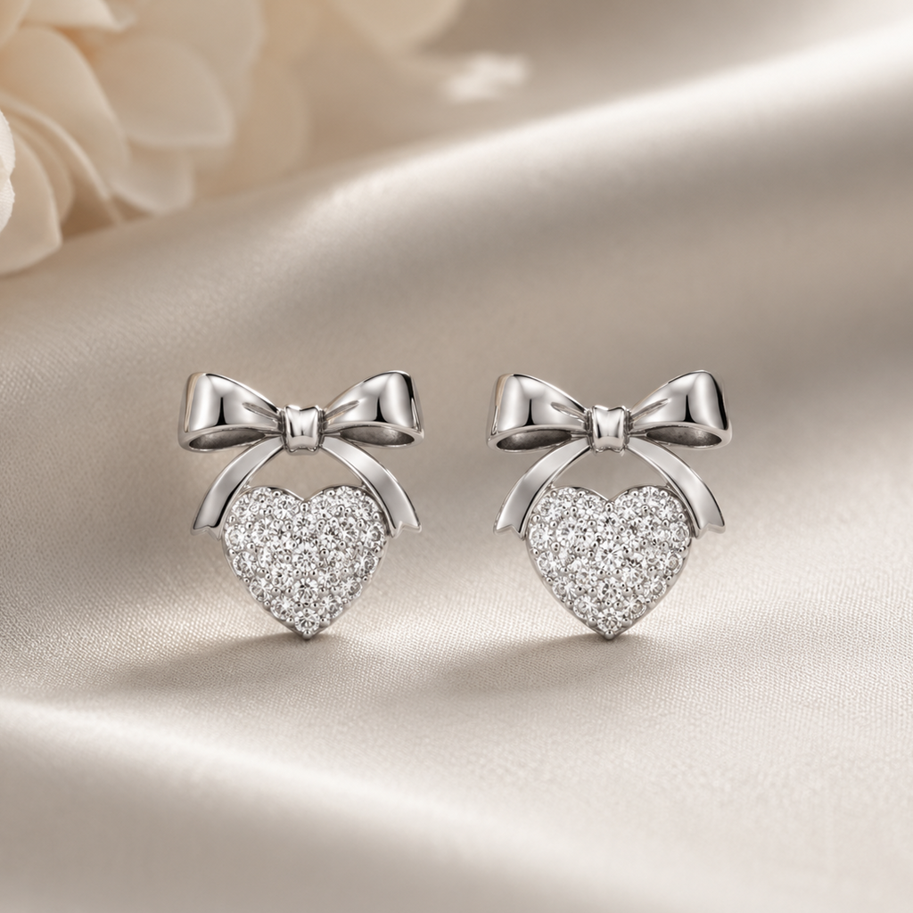 Sweetheart Bow Studs