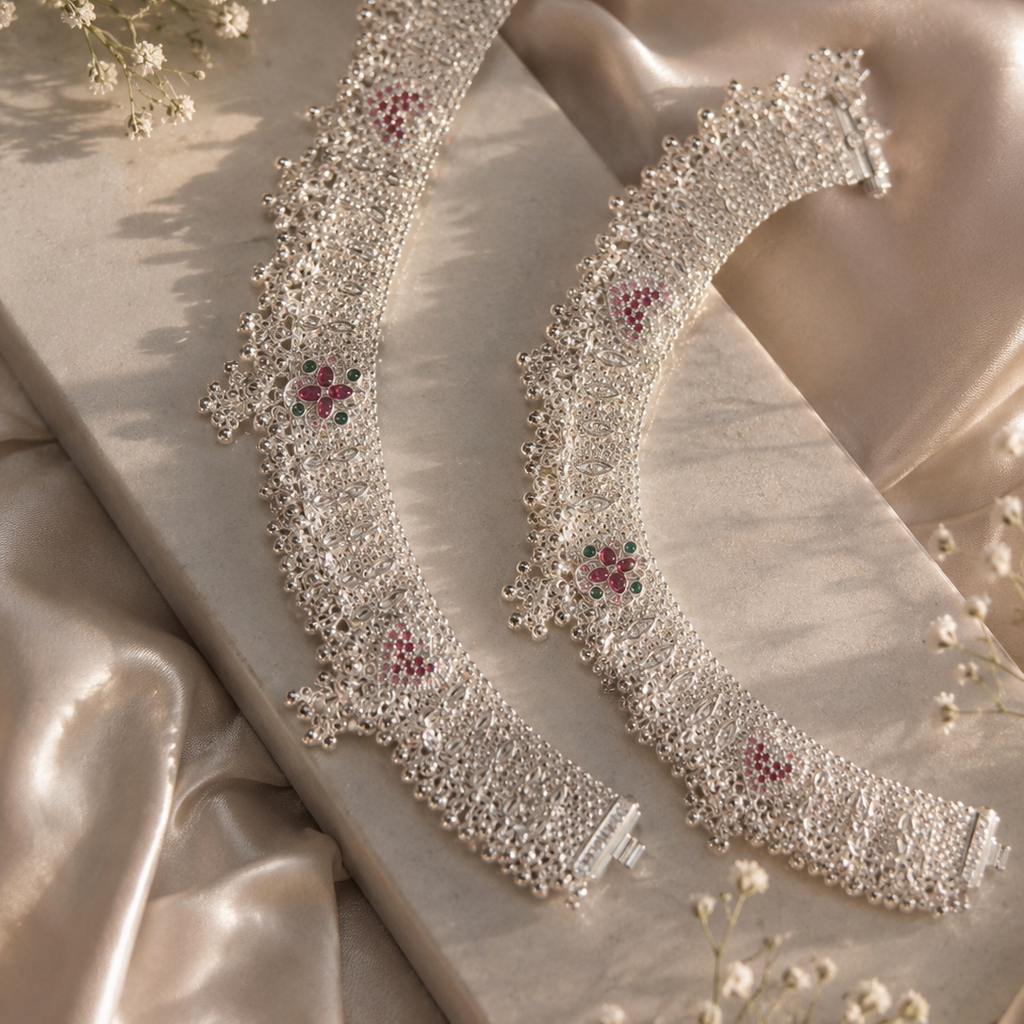 Royal Floral Jhalar Payal