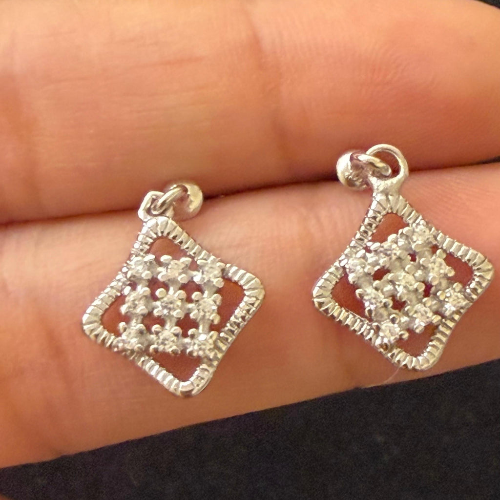Lattice Spark Drop Earrings