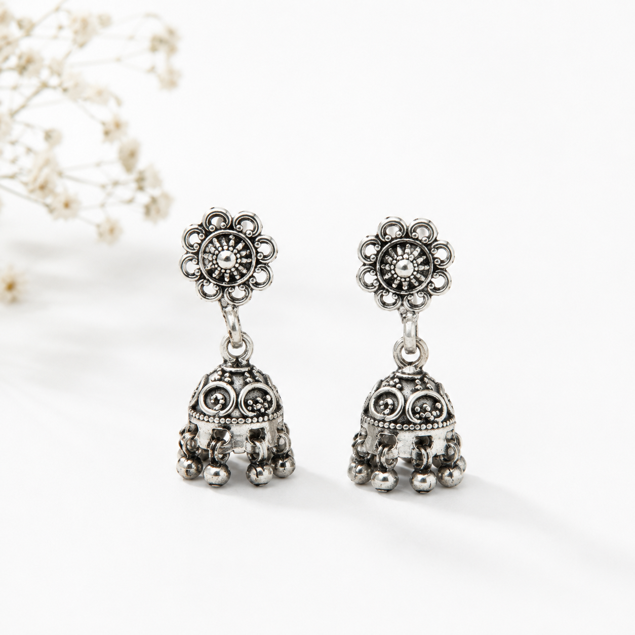 Padmika Oxidised Jhumki