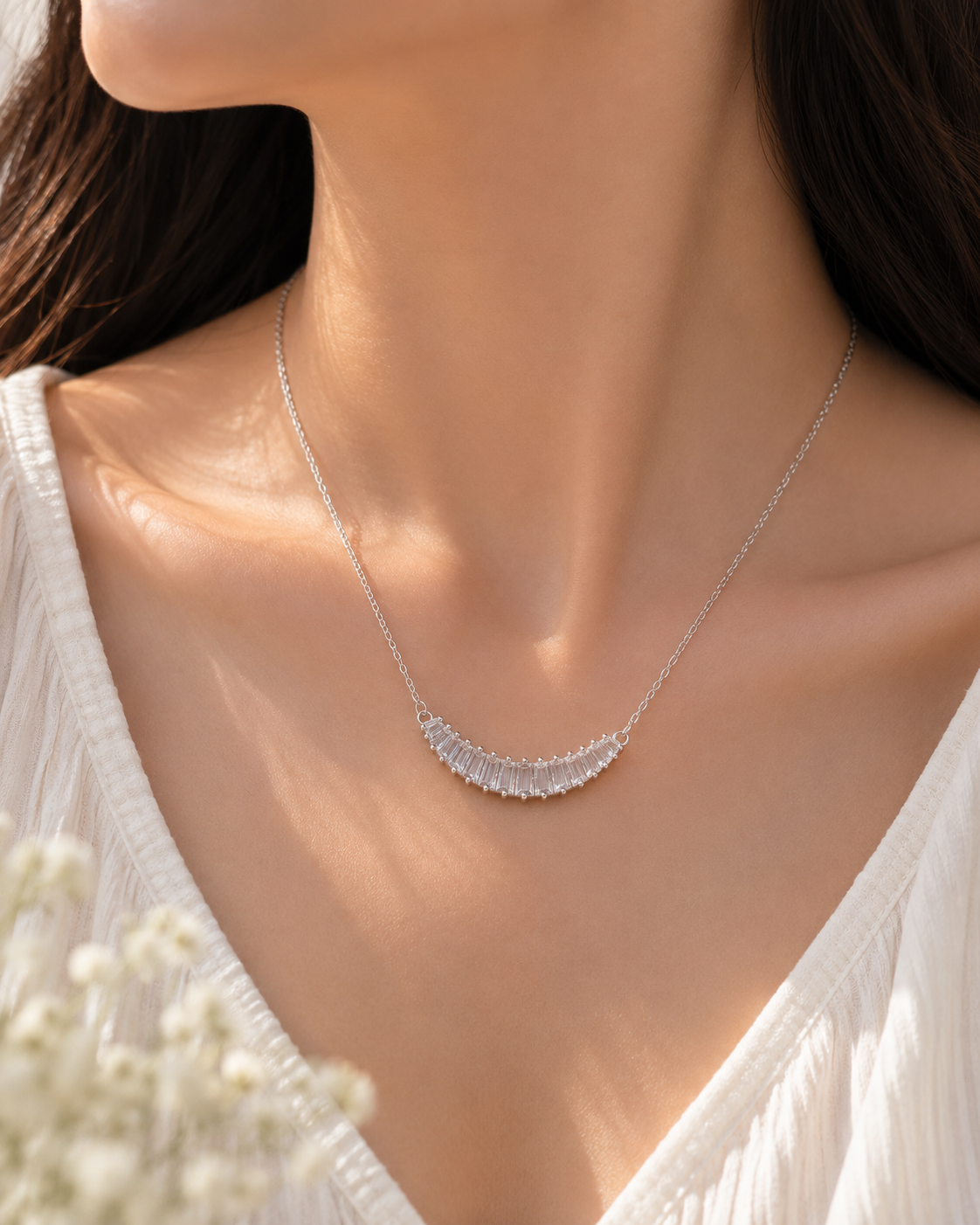 Crystal Arc Necklace