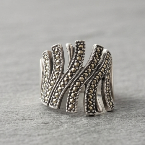 Sculpted Wave Ring