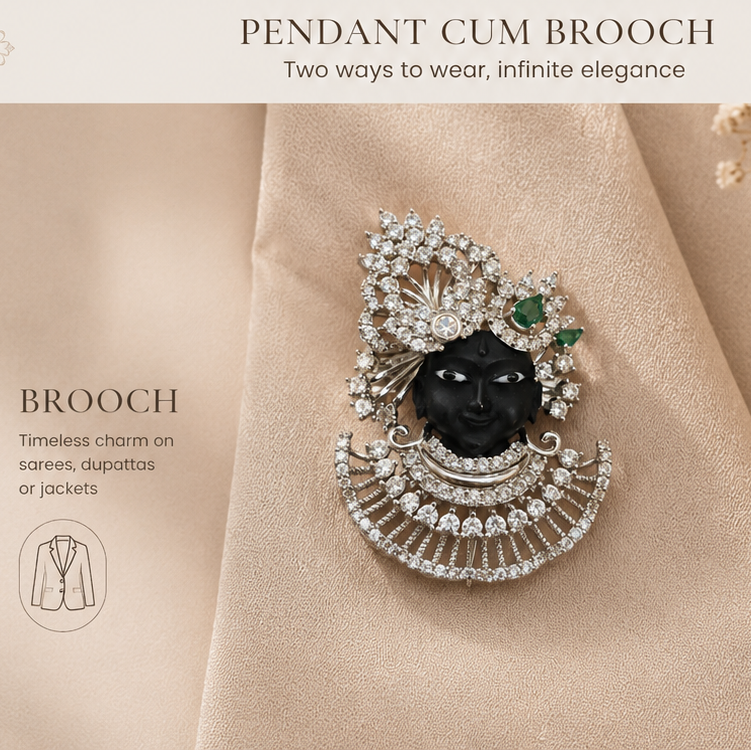 Vrindavan Krishna Brooch Pendant