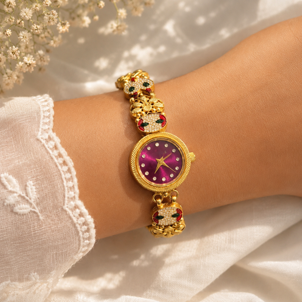Floral Bracelet Watch