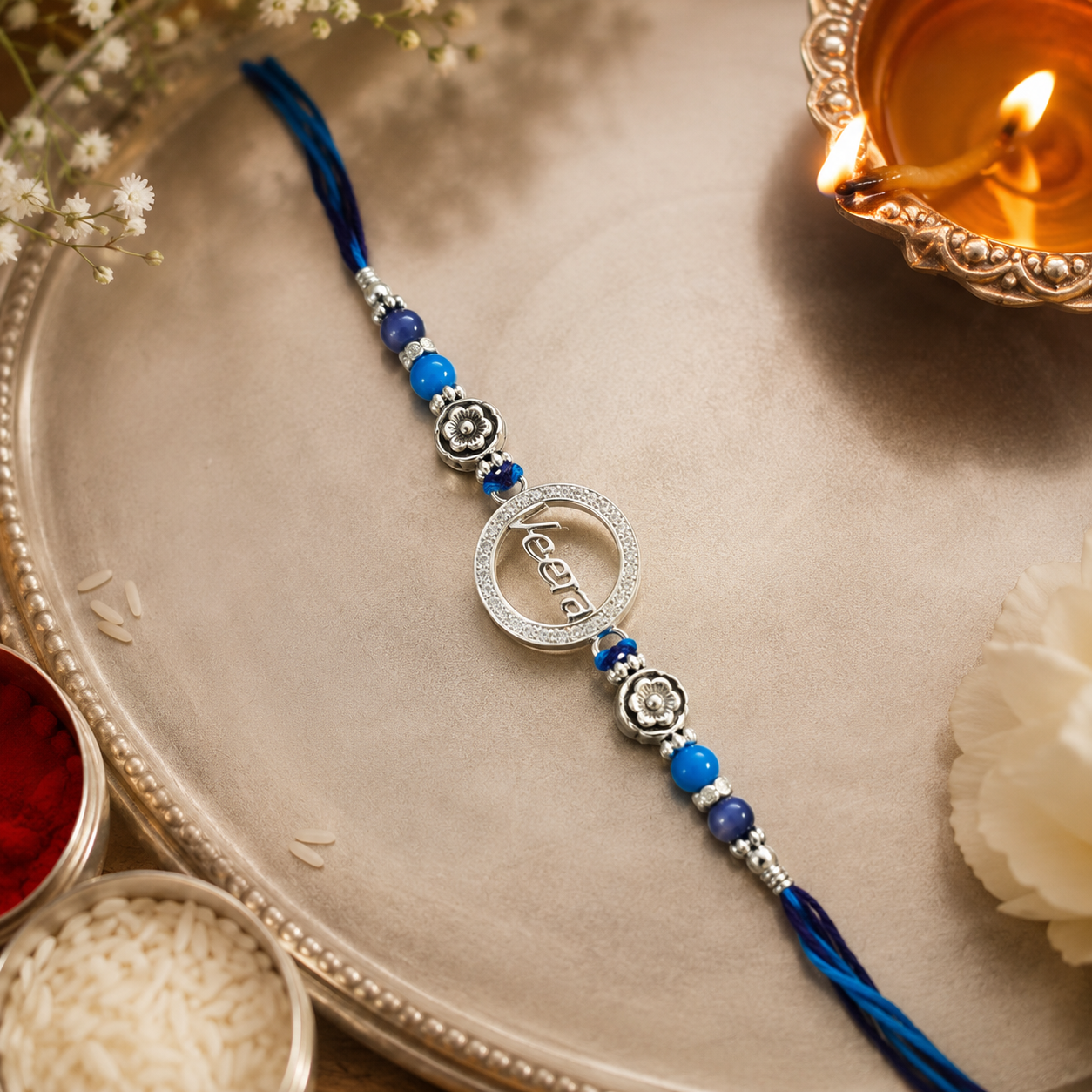 Veera 925 Silver Rakhi