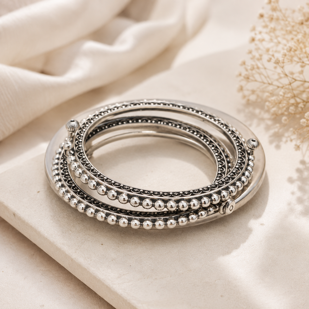 Beaded Wrap Bracelet Kada